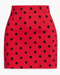 Marni Polka-dot crepe mini skirt - Red Red