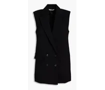 Double-breasted woven vest - Black