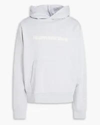 adidas Humanrace printed French cotton-terry hoodie - Gray Gray