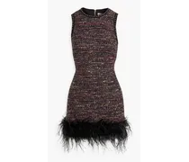 Monet embellished tweed mini dress - Black