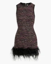 Rebecca Vallance Monet embellished tweed mini dress - Black Black