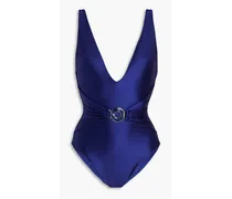 Paisley-print swimsuit - Blue