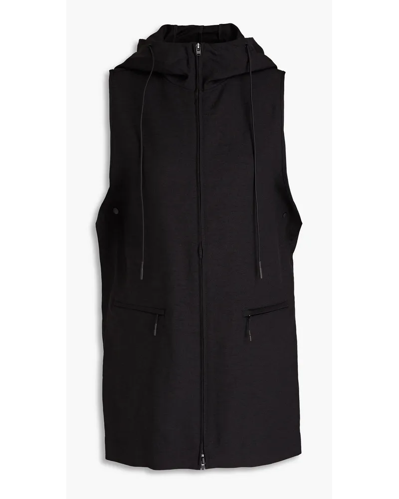 Y-3 Twill hooded vest - Black Black