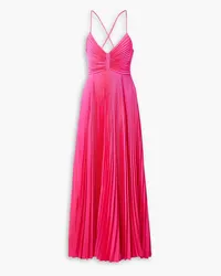 A.L.C. Aries cutout pleated satin maxi dress - Pink Pink