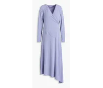 Lyla wrap-effect jersey midi dress - Purple