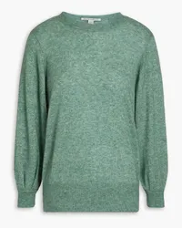 Autumn Cashmere Mélange cashmere and silk-blend sweater - Green Green