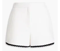Bouclé-tweed shorts - White
