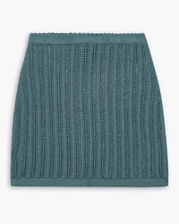 Savannah Morrow Mirana crocheted Pima cotton mini skirt - Blue Blue