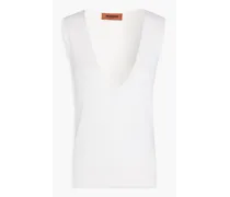 Cashmere-blend vest - White