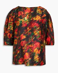 3.1 phillip lim Printed satin-twill top - Red Red