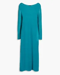 James Perse Linen-blend midi dress - Blue Blue