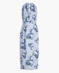 EMILIA WICKSTEAD Floral-print crepe maxi dress - Blue Blue