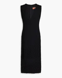 Missoni Cotton-blend crochet-knit dress - Black Black