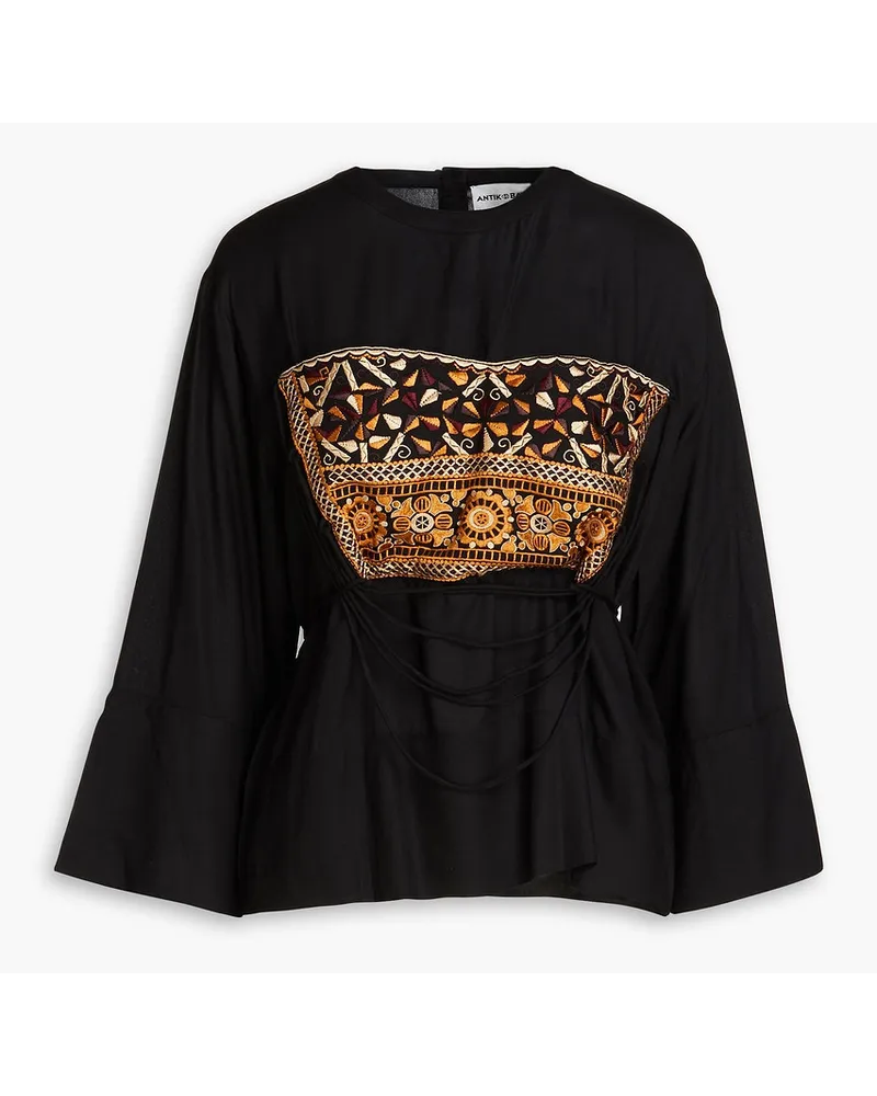 Antik Batik Bettina embroidered woven blouse - Black Black
