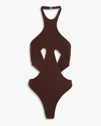 Thierry Mugler Cutout swimsuit - Brown Brown