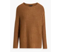 Alice Olivia - Roma bouclé-knit sweater - Brown