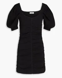 Sandro Ruched stretch-knit mini dress - Black Black