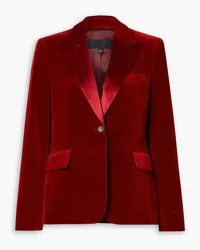 Nili Lotan Marshal silk satin-trimmed cotton-blend velvet blazer - Red Red