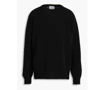 Intarsia cotton-blend sweater - Black