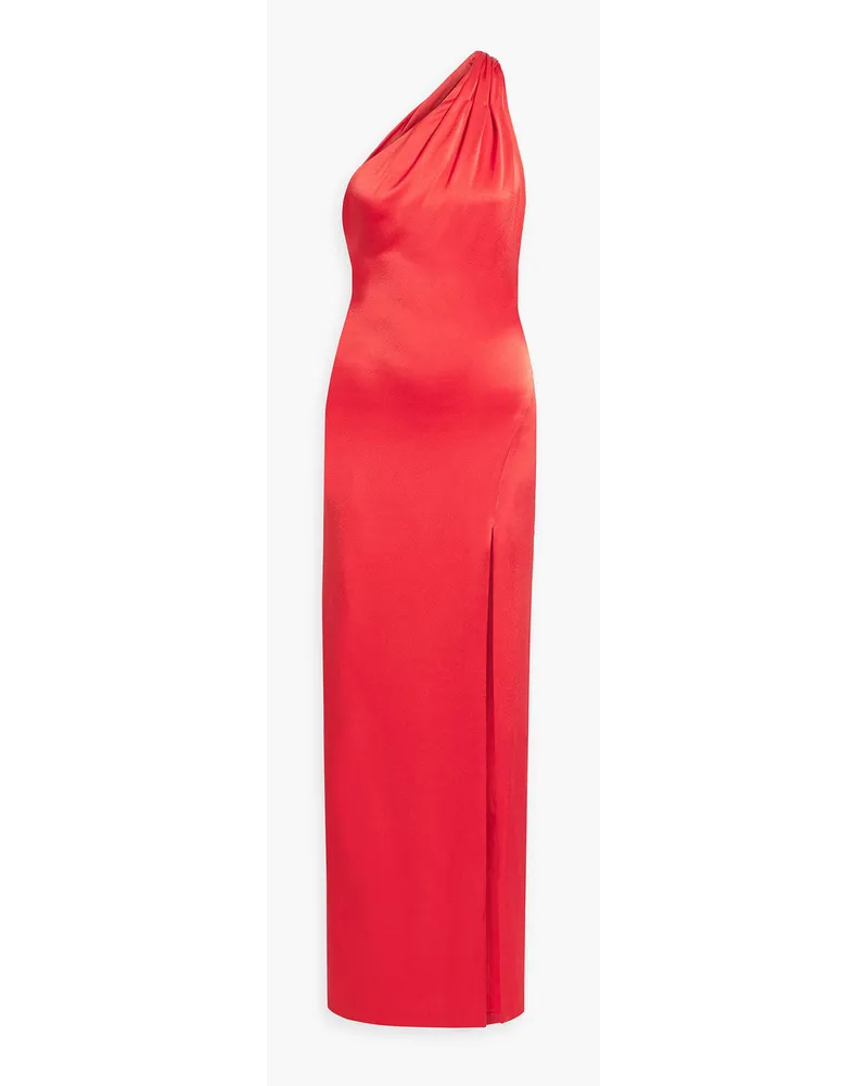 Alice + Olivia Alice Olivia - Paulette one-shoulder satin-crepe gown - Red Red