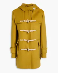 Zimmermann Brushed wool-blend felt hooded coat - Yellow Yellow