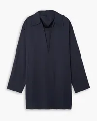 Jil Sander Oversized layered twill mini dress - Blue Blue