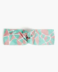 Emilio Pucci Knotted printed twill headband - Green Green