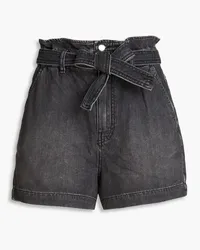 ba&sh Clark belted denim shorts - Gray Gray