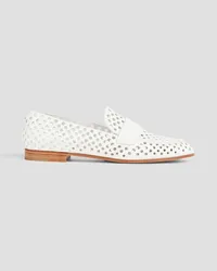 Gianvito Rossi Thierry perforated leather loafers - White White