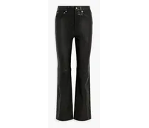 Alex leather straight-leg pants - Black