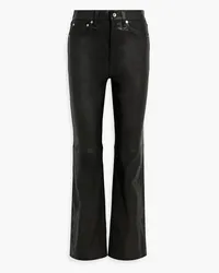 Rag & Bone Alex leather straight-leg pants - Black Black