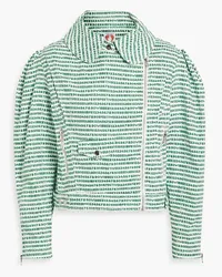 Shrimps Dottie printed cotton-twill jacket - Green Green