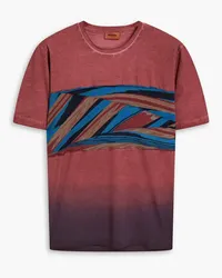 Missoni Printed cotton-jersey T-shirt - Burgundy Burgundy