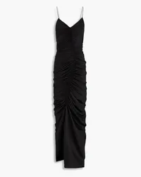 Victoria Beckham Ruched stretch-jersey maxi dress - Black Black