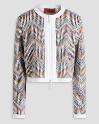 Missoni Crochet-knit cotton-blend jacket - White White