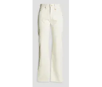 Yelo high-rise straight-leg jeans - White