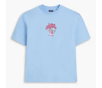 Logo-print cotton-jersey T-shirt - Blue