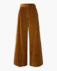 Etro Cotton-corduroy wide-leg pants - Brown Brown