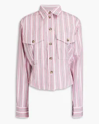 Victoria Beckham Striped cotton shirt - Pink Pink