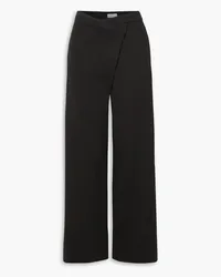 Rosetta Getty Wrap-effect jersey wide-leg pants - Black Black