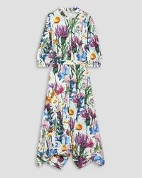 Stella McCartney Floral-print crepe midi dress - White White