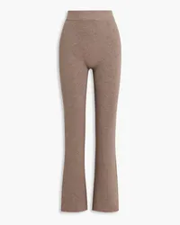 LE ORE Rimini ribbed-knit flared pants - Neutral Neutral