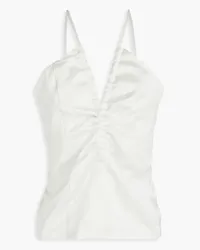 LVIR Ruched satin top - White White