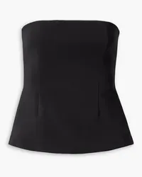 Co Strapless stretch-crepe bustier top - Black Black