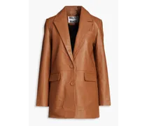 Kiki leather blazer - Brown