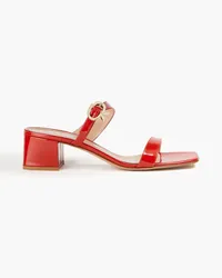 Gianvito Rossi Sandy patent-leather mules - Red Red