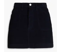70s cotton-corduroy mini skirt - Blue