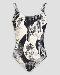 Tory Burch Printed swimsuit - White White