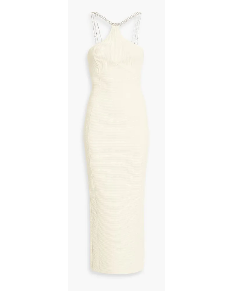 Hervé Léger Embellished bandage maxi dress - White White