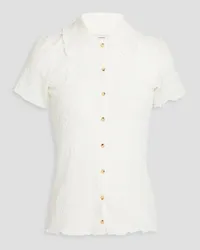 Vince Smocked jersey shirt - White White